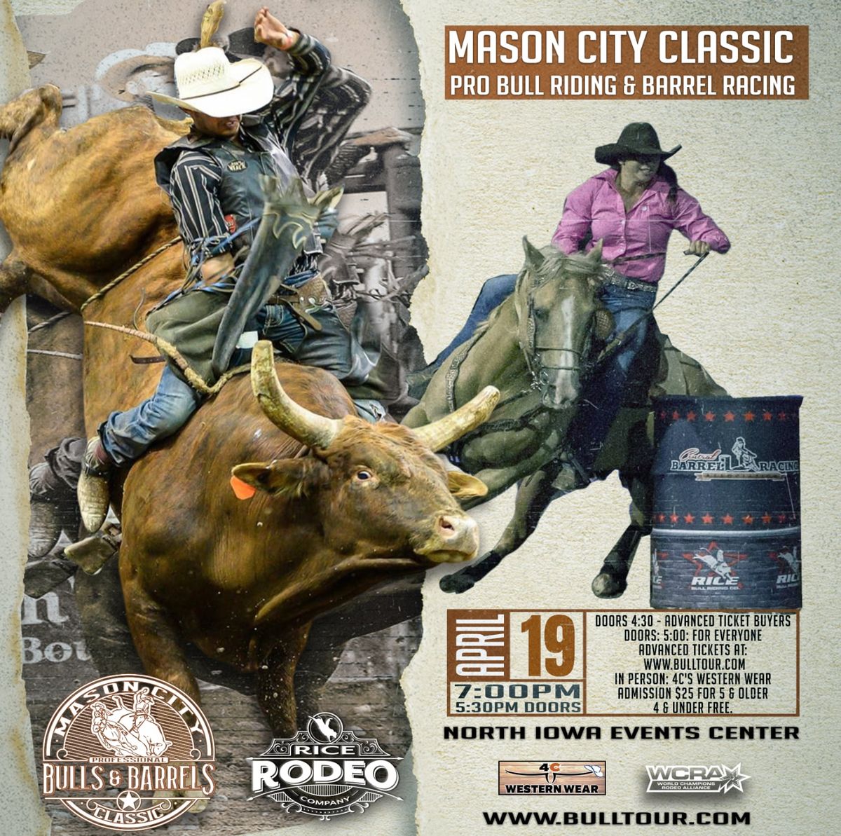 Mason City Classic- Pro Bull Riding & Barrel Racing 