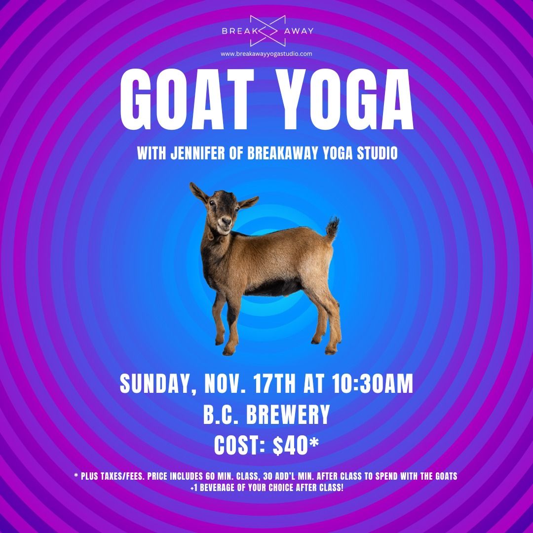 \ud83d\udc10 Goat Yoga \ud83e\uddd8  at B.C. Brewery (Hunt Valley, MD)