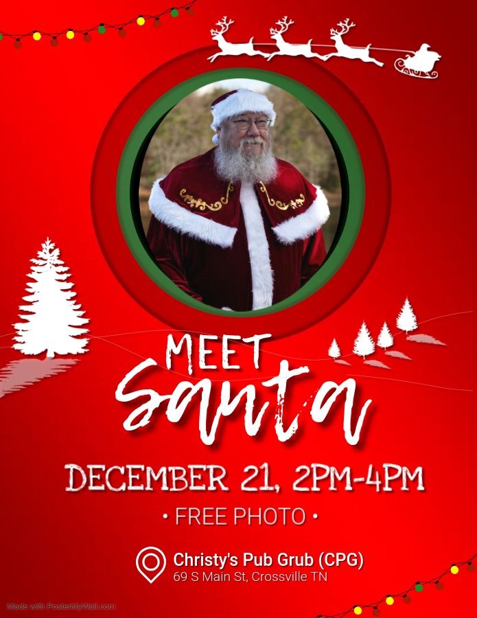 Meet Santa at Christy's Pub Grub