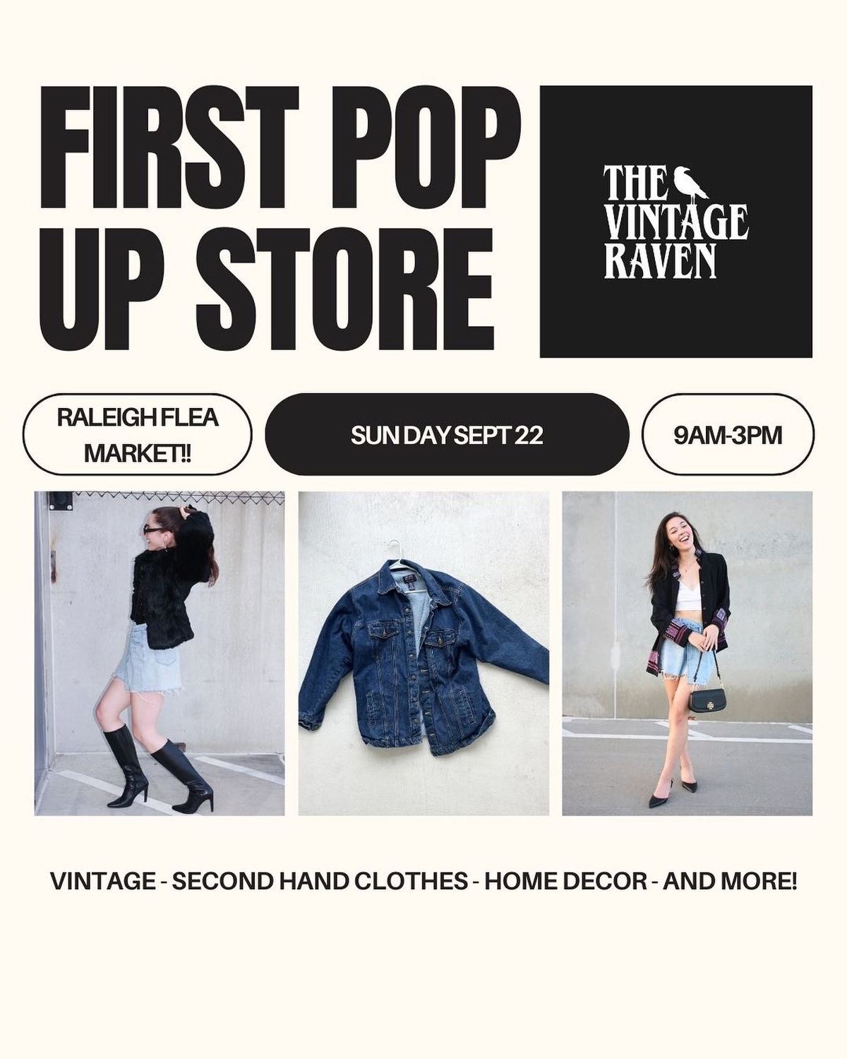 VINTAGE RAVEN FIRST VINTAGE POP UP SHOP