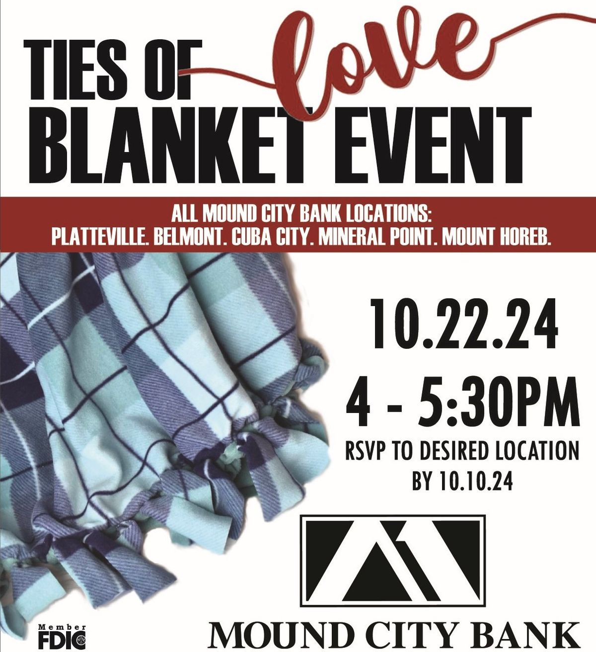 Ties of Love Blanket Event