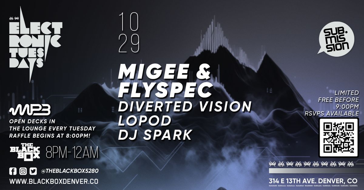 Sub.mission Electronic Tuesdays: Migee & Flyspec w\/ Weekly DJ Battle + Open Decks MP3 MAG