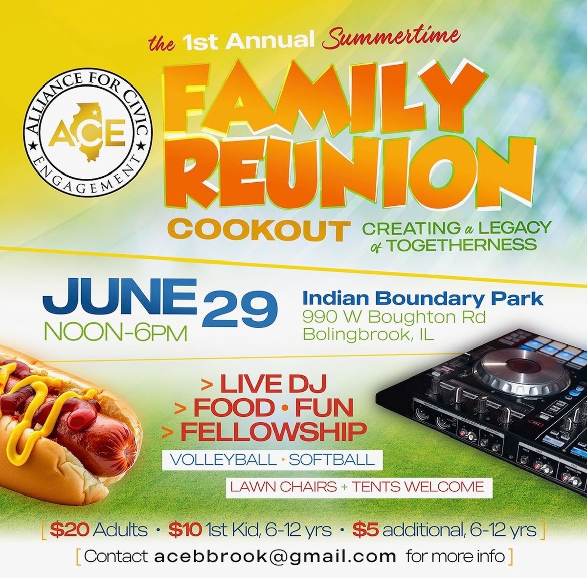 Alliance for Civic Engagement (ACE) - Summertime Family Reunion Cookout