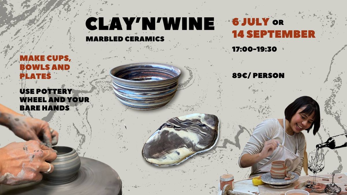 Clay N' Wine Marbled ceramics in Haarlem July