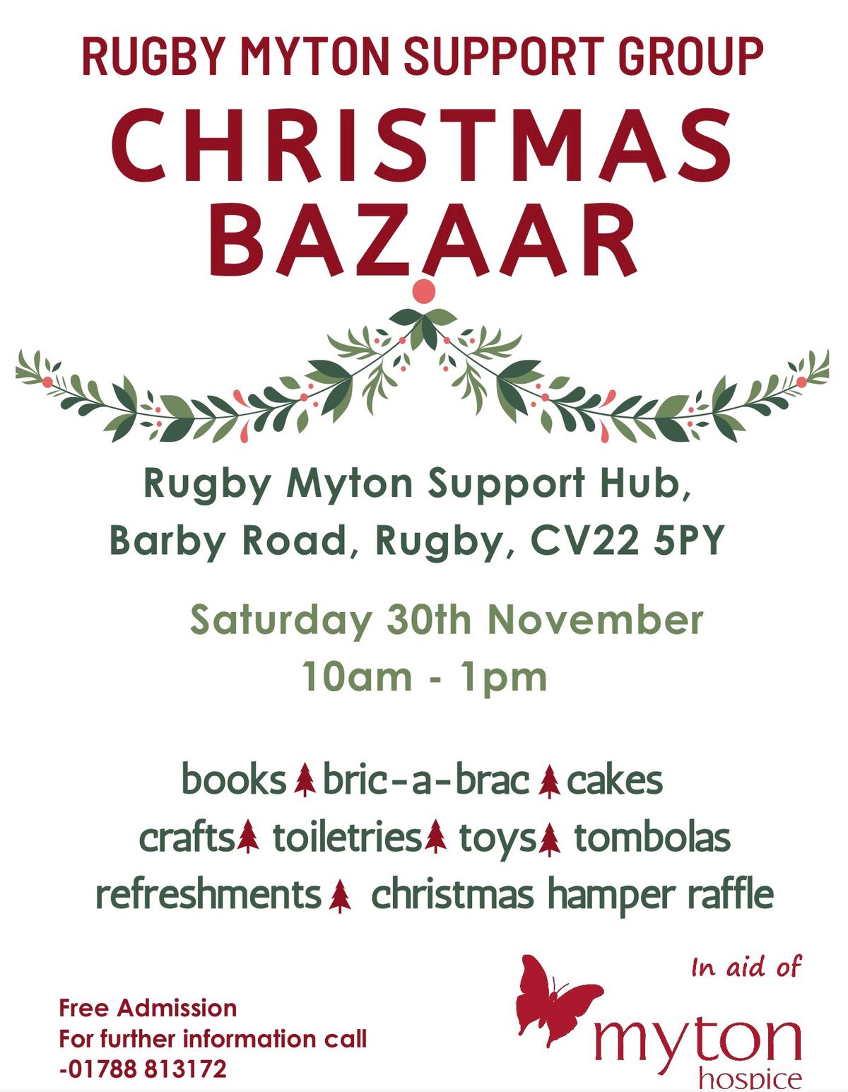 Rugby Myton Support Group Xmas Bazaar