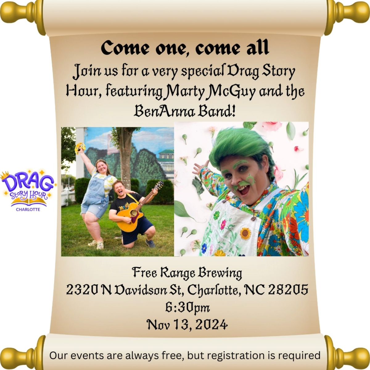 Drag Story Hour with Marty McGuy and Ben Anna Band