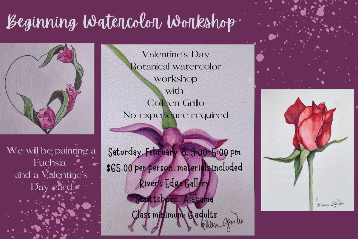 Valentine Watercolors with Colleen