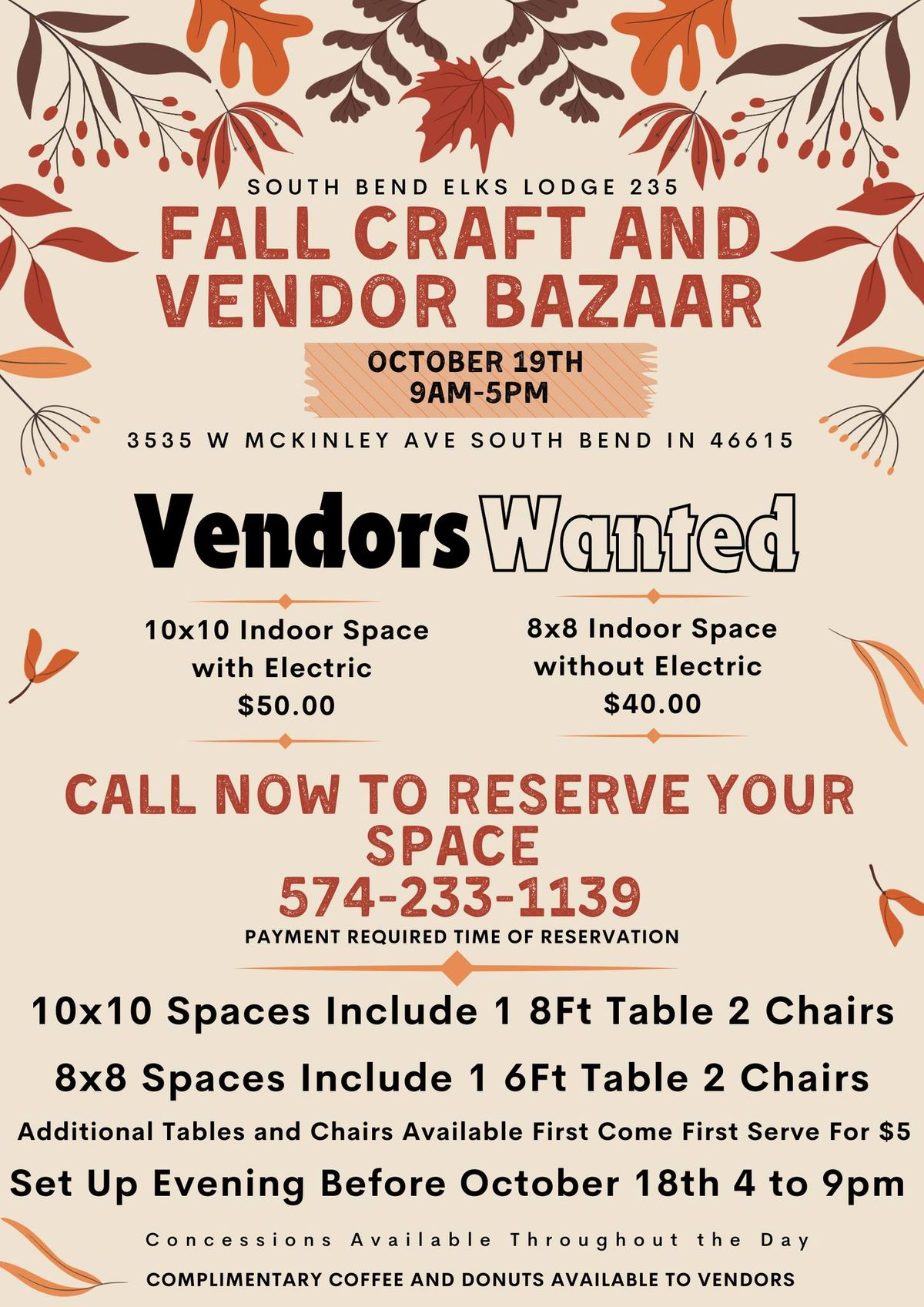 FALL CRAFT & VENDOR BAZAAR