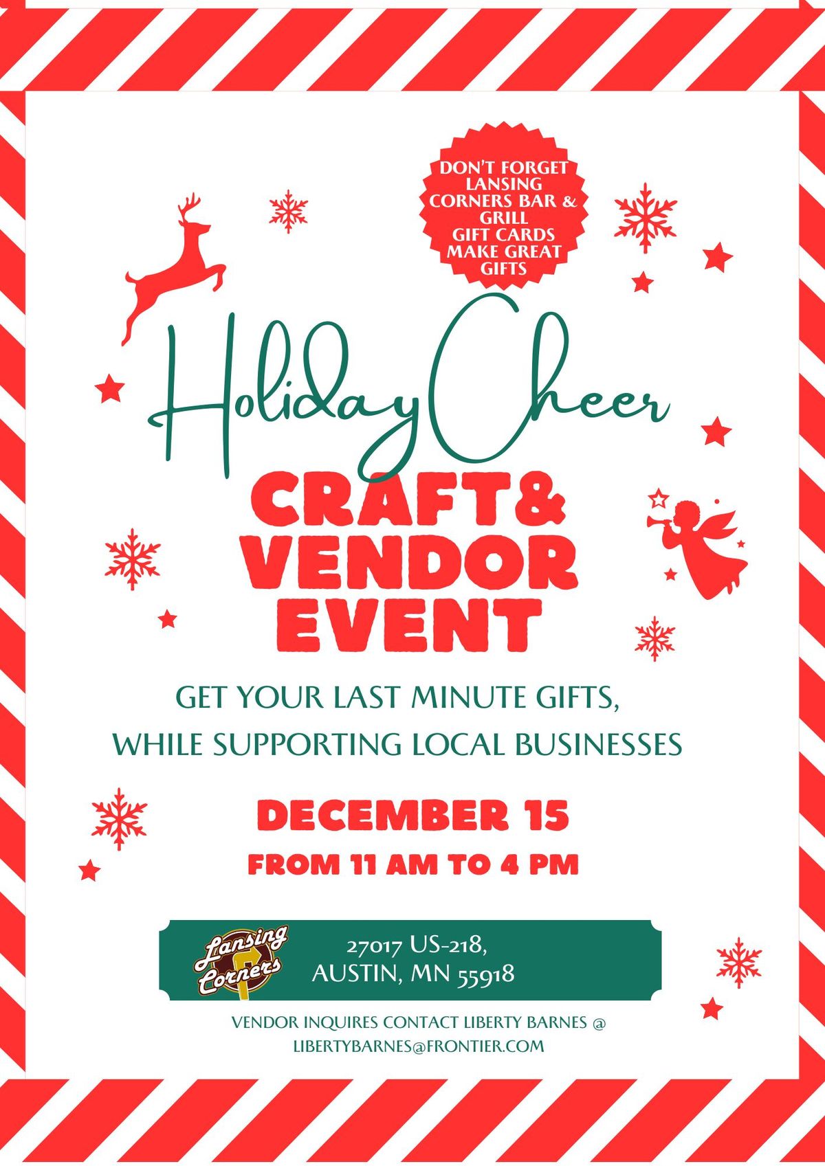 Holiday Cheer Vendor & Craft Event - Lansing Corners