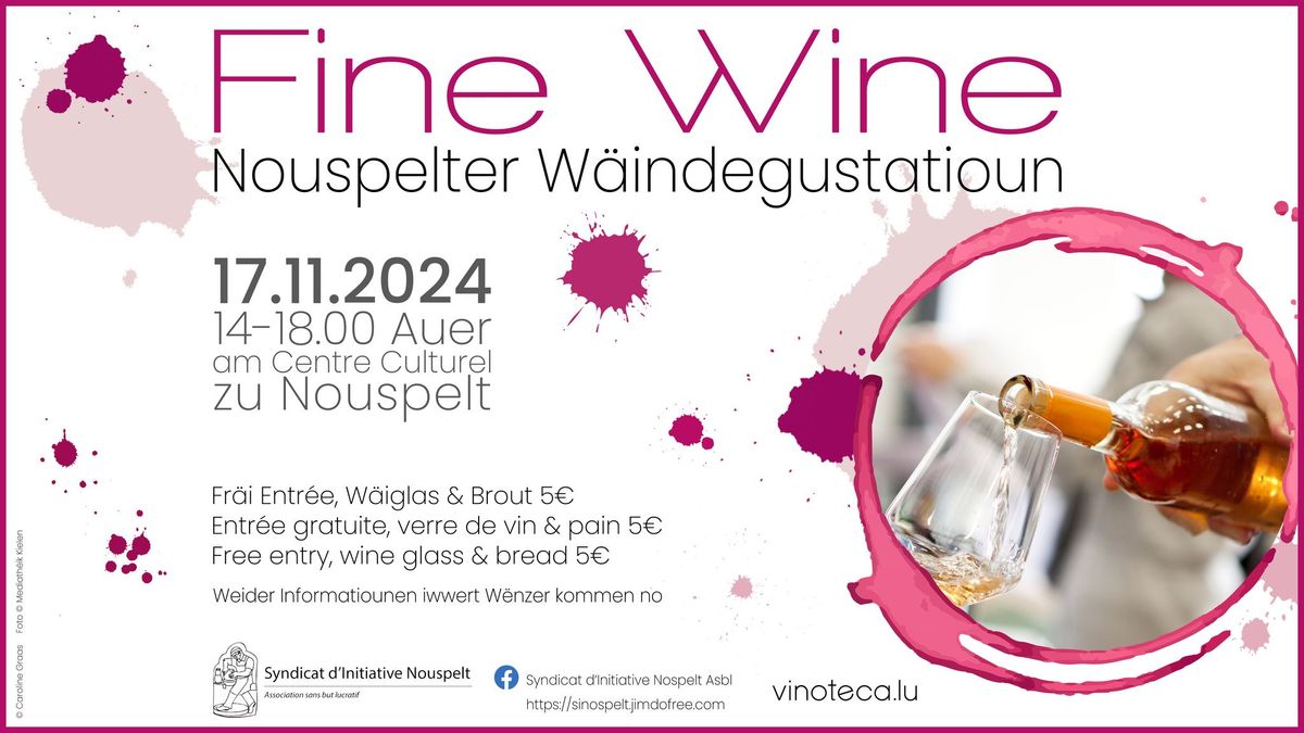 Fine Wine - Nouspelter W\u00e4indegustatioun