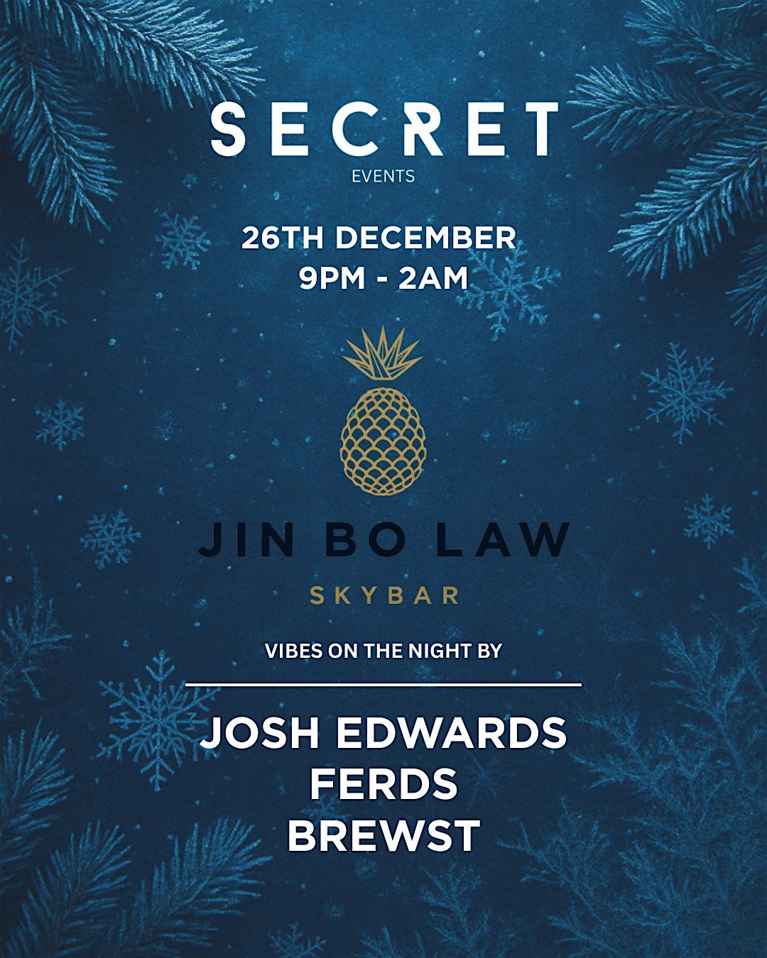 Secret Events - Boxing Day Special  @ Jin Bo Law