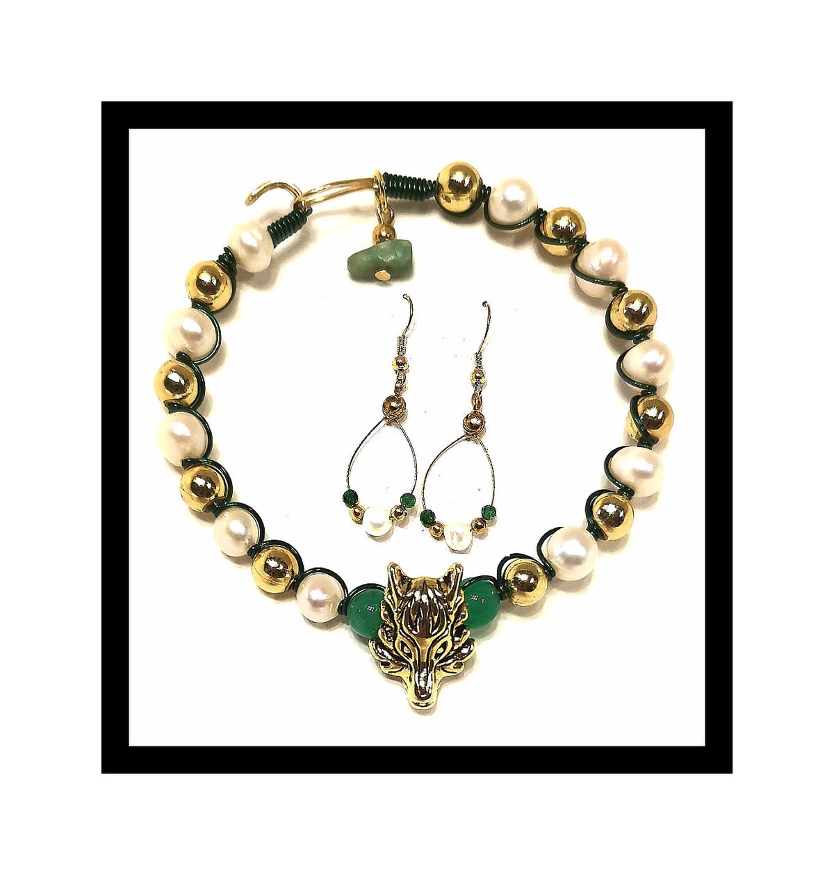 Bead Society class: Let Us Celebrate the Year of Dragon - Wired Dragon Bracelet & Earrings