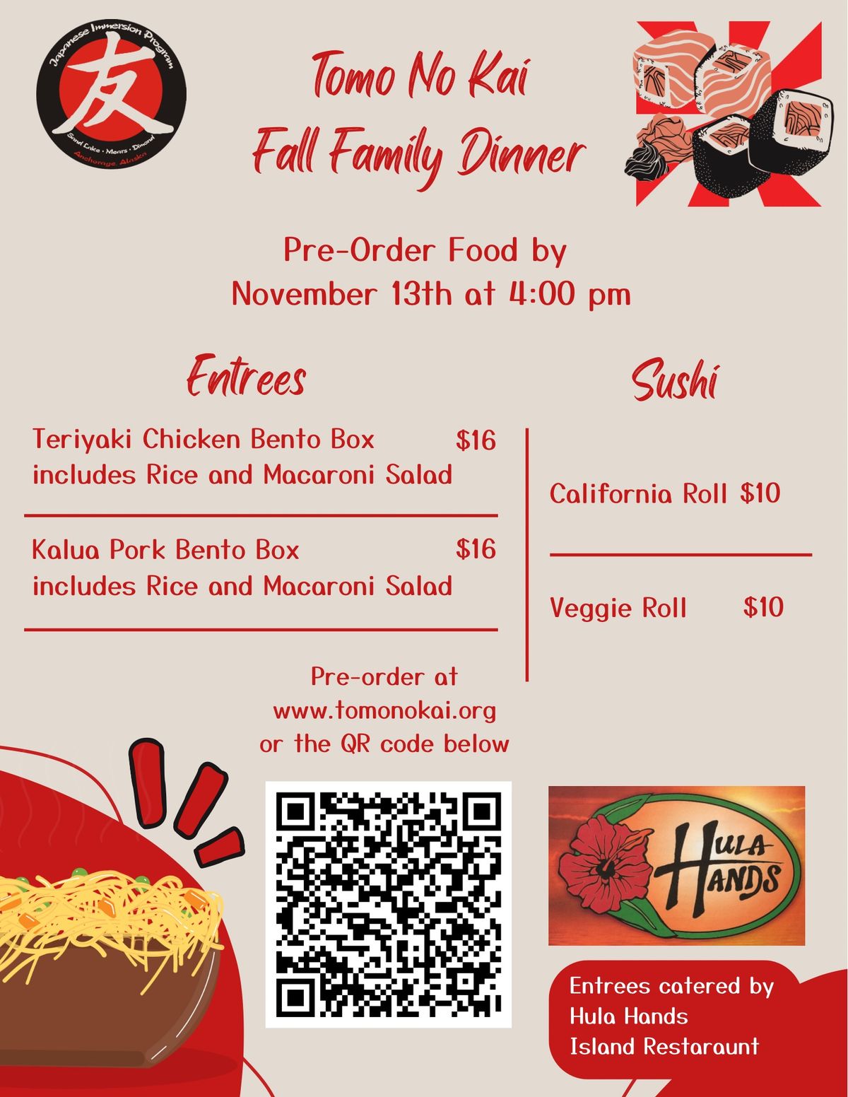 TNK Fall Family Dinner & Silent Auction