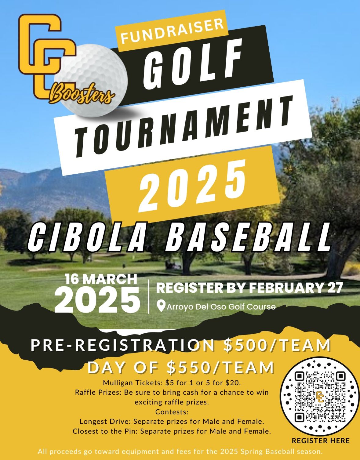 Cibola Baseball 1st Annual Golf Tournament