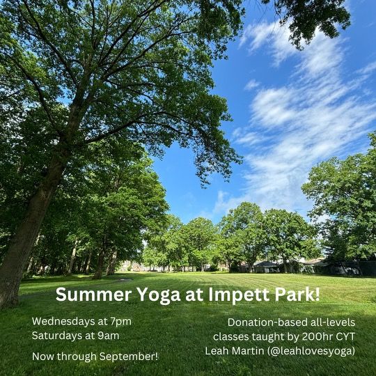 Summer Yoga at Impett Park 
