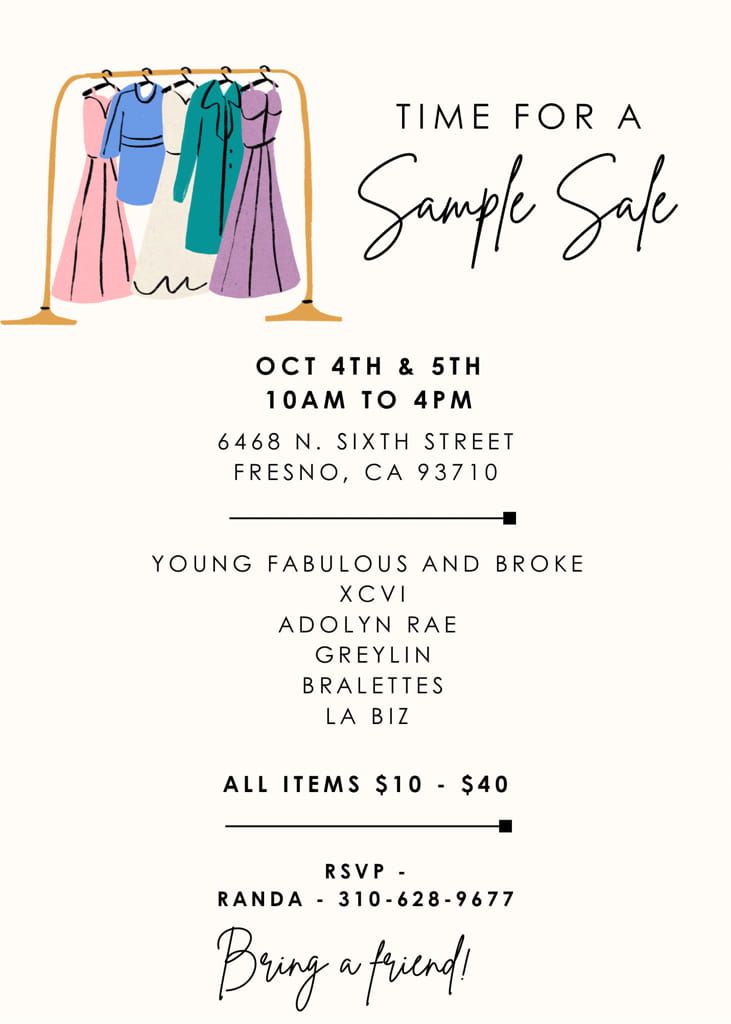 Sample Sale Fresno