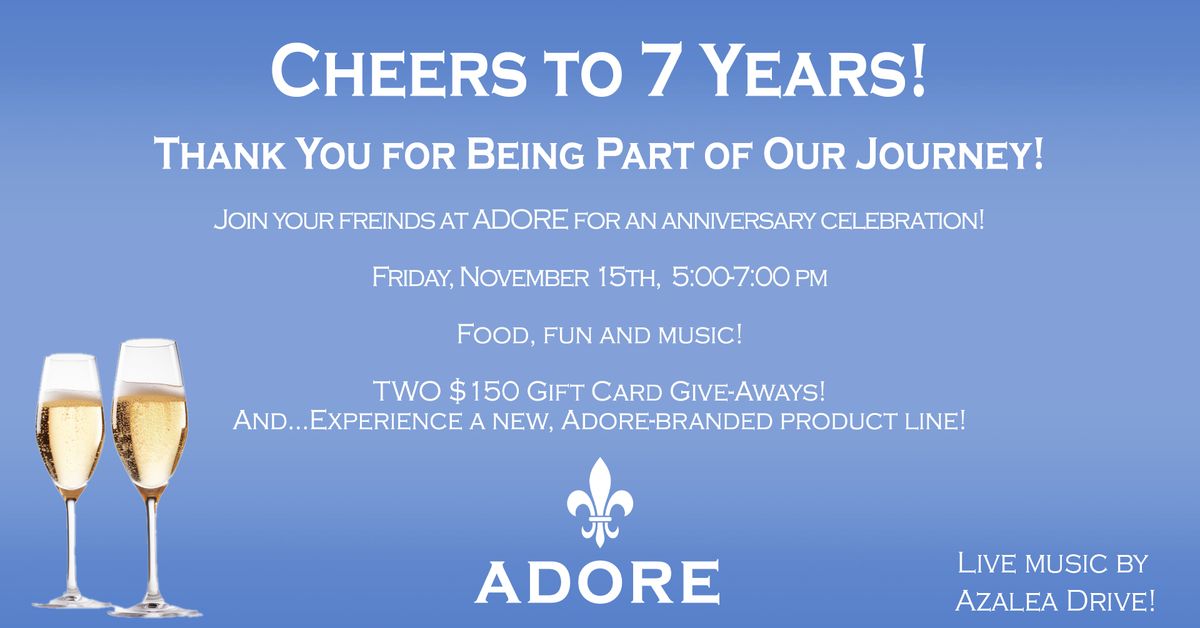 Cheers to 7 years! It's a Party with Food, Fun & Music by Azalea Drive.