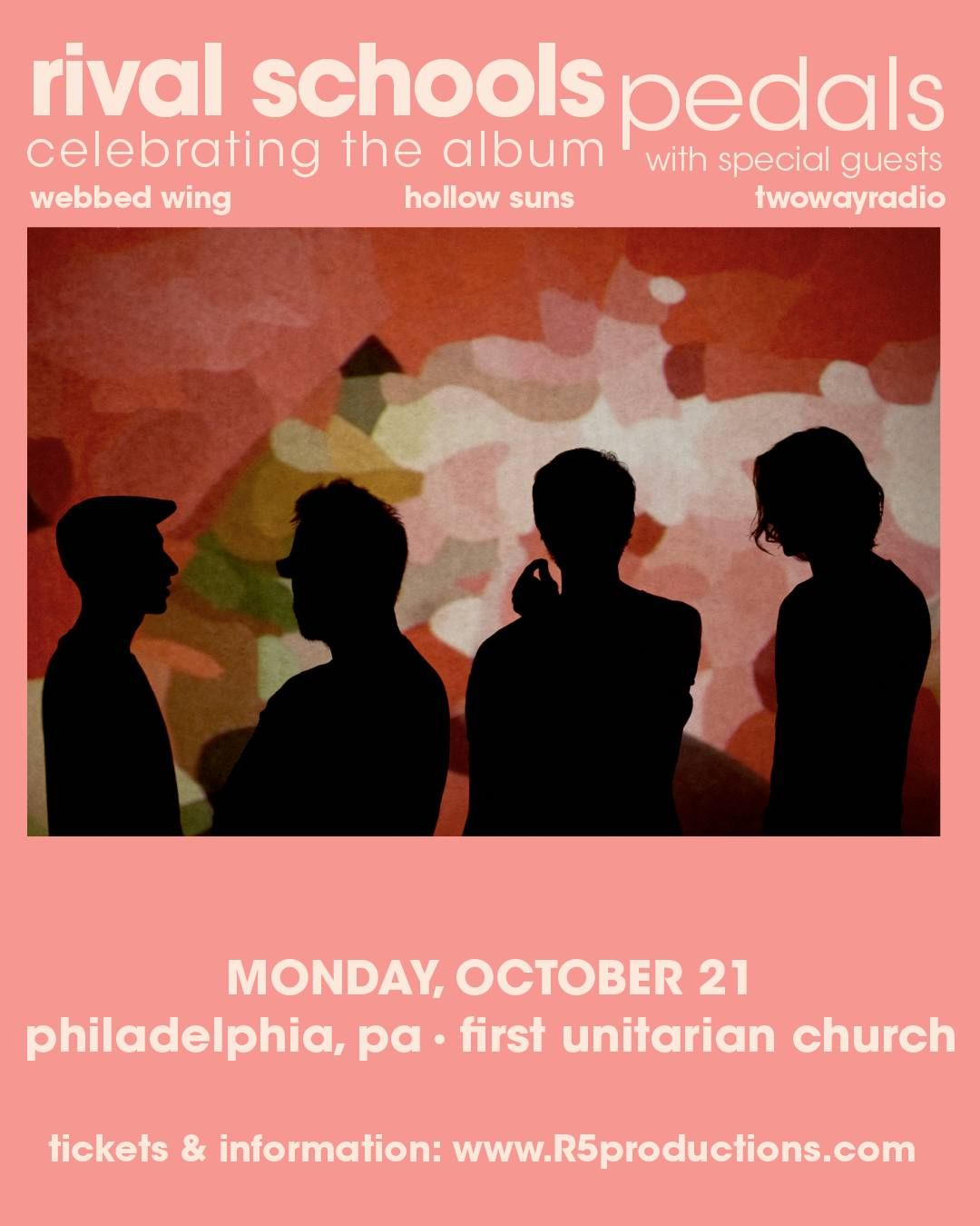 Rival Schools w\/ Webbed Wing, Hollow Suns, & TwoWayRadio at the First Unitarian Church