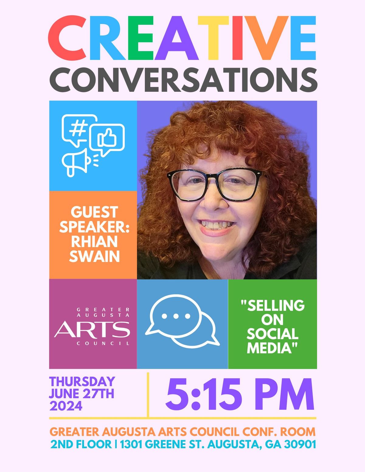 Creative Conversation with Rhian Swain on "Selling on Social Media"