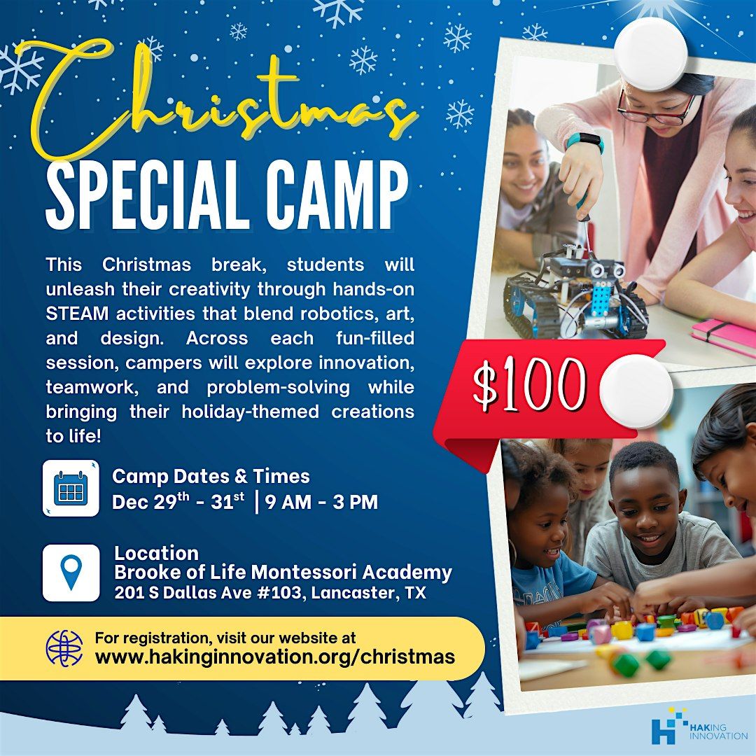 Christmas Break Camp: Grand Prairie, TX | STEAM, Robotics & Art