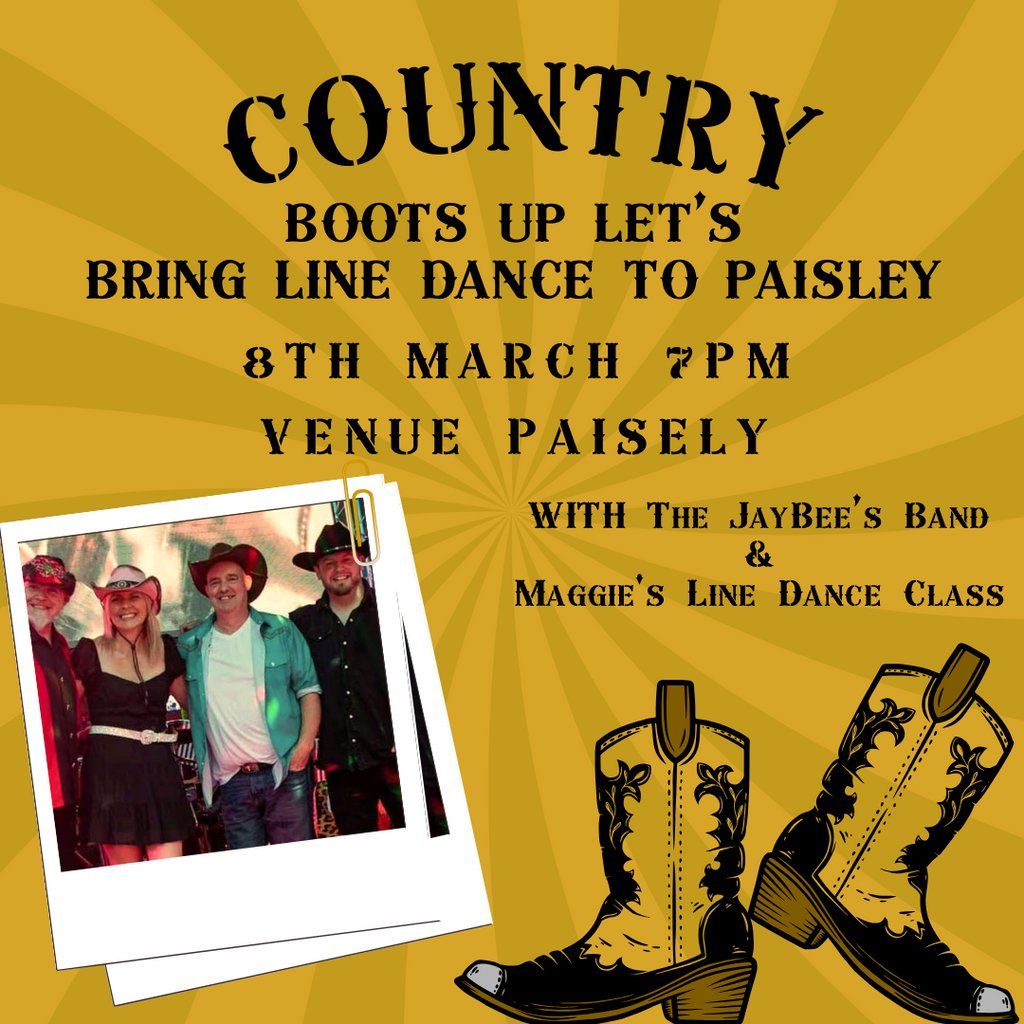 Line dance in paisley with The Jaybees band