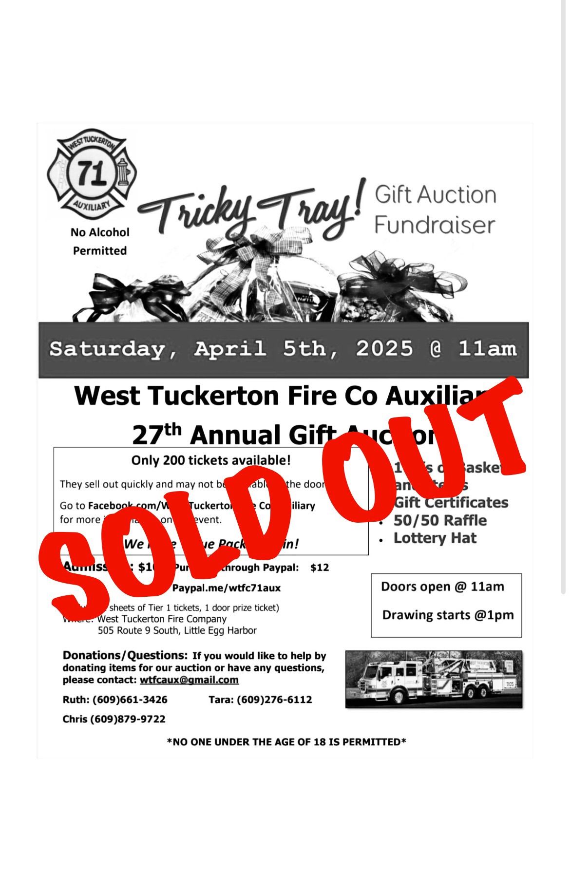 West Tuckerton Auxiliary 27th Annual Gift Auction