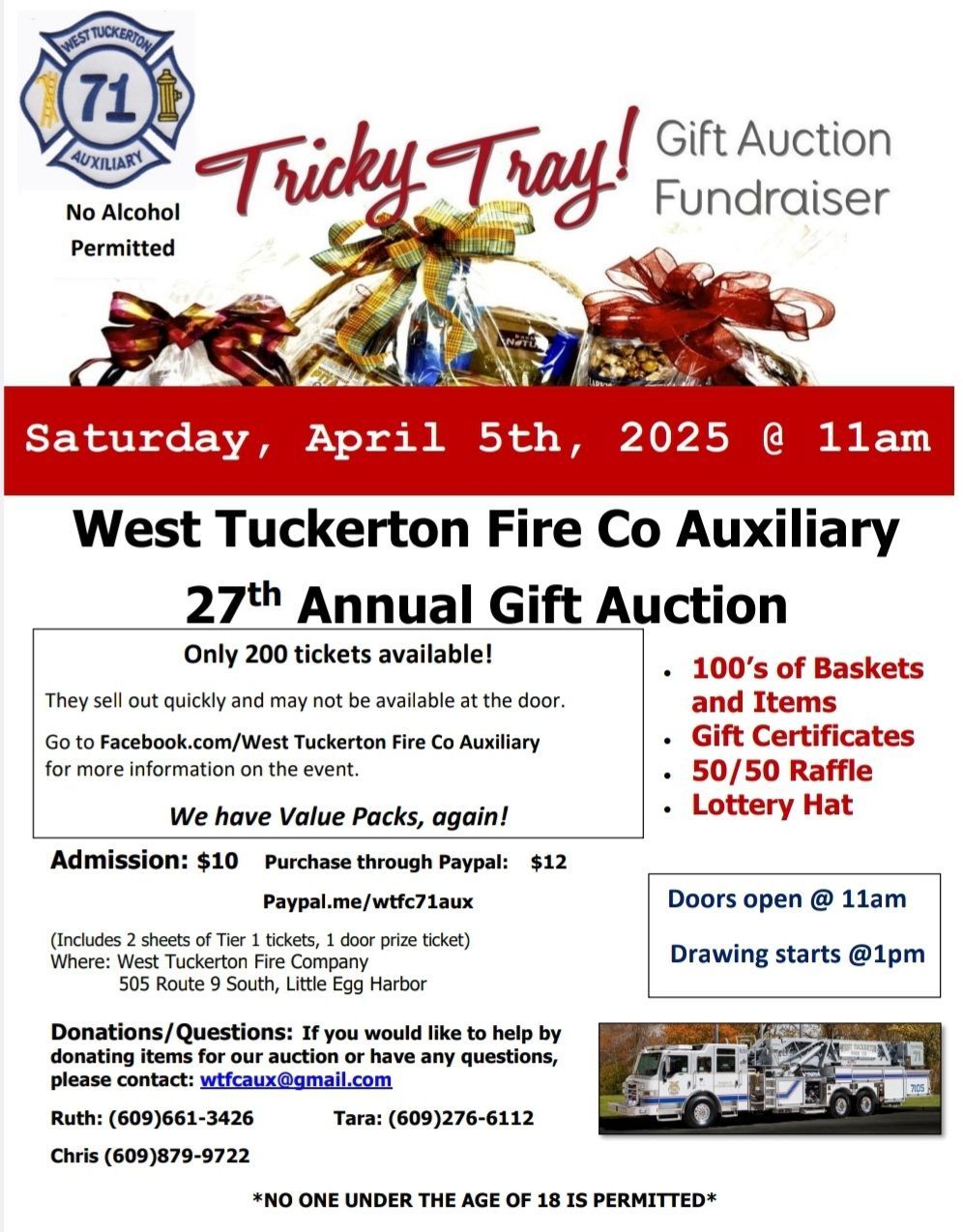 West Tuckerton Auxiliary 27th Annual Gift Auction