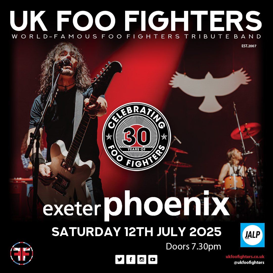 UK Foo Fighters - Celebrating 30 Years of Foo Fighters LIVE in Exeter!