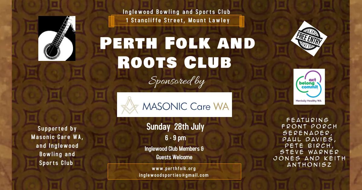 Perth Folk and Roots Club with Front Porch Serenaders and Paul Davies