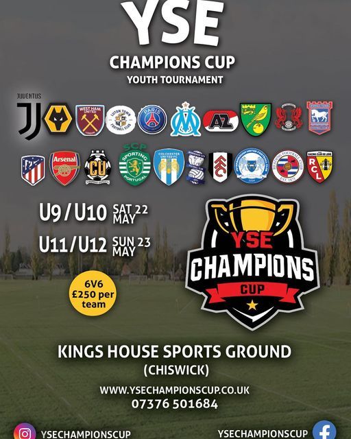 Yse Champions Cup 21 King S House Sports Ground Merton 22 May To 23 May