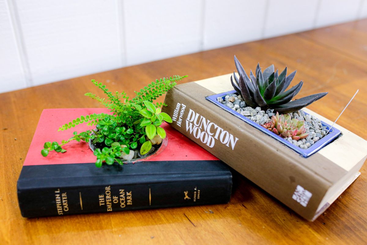 Upcycled Book Planters Class