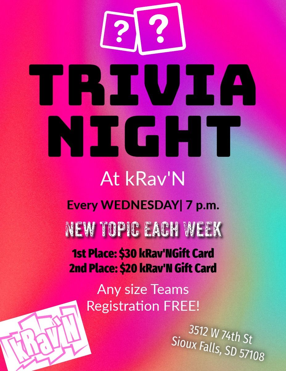 Trivia Night at kRavN, kRav'N, Sioux Falls, 7 August 2024