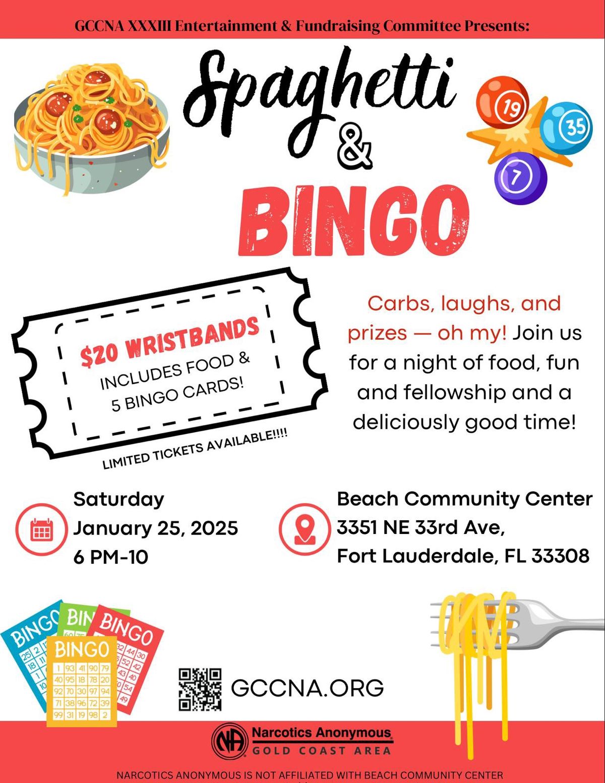 GCCNA Spaghetti Bingo