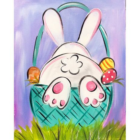 Easter Bunny Canvas paint with Jen @EXPRESS YOUR TALENT