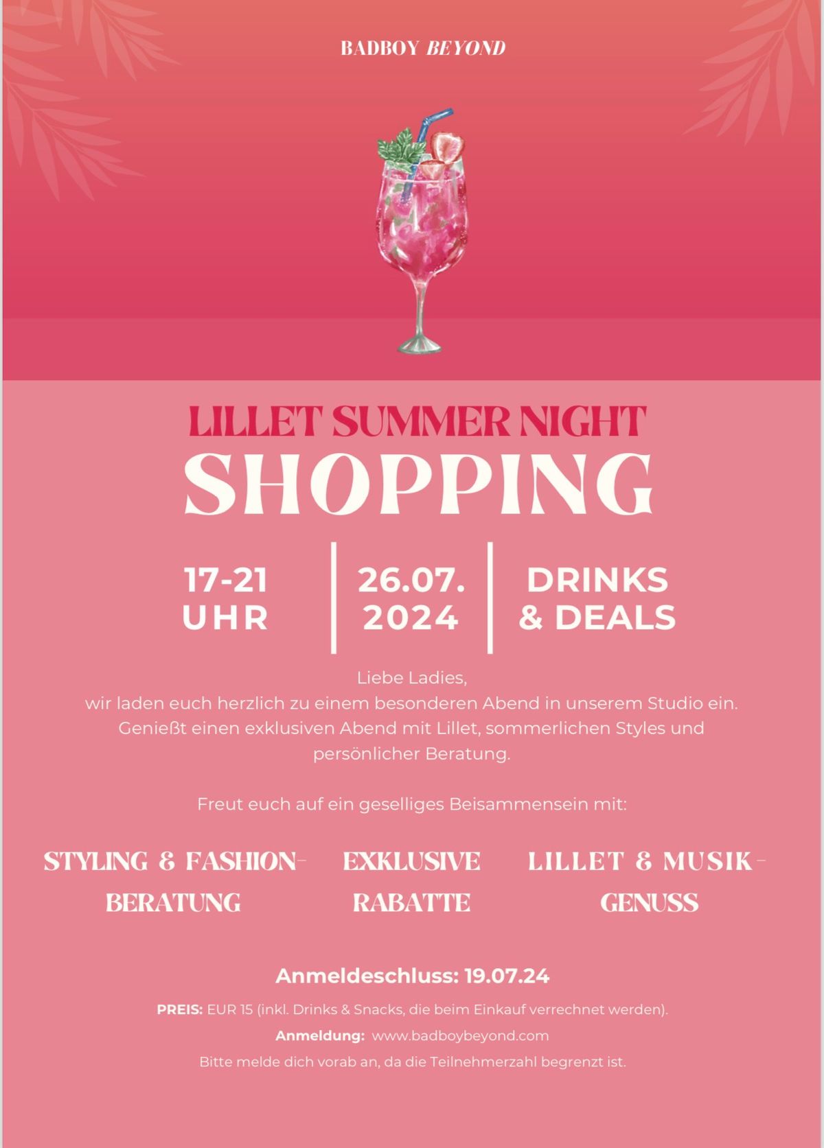 Lillet Summer Night Shopping 