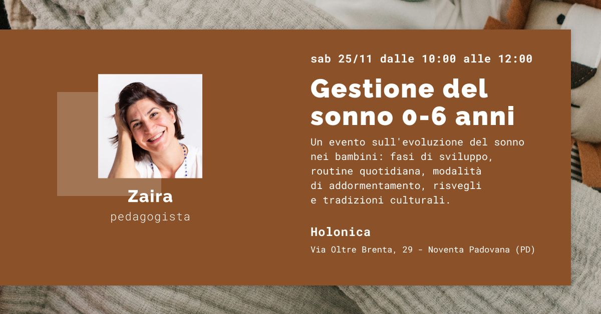 Gestione del sonno 0-6 anni 