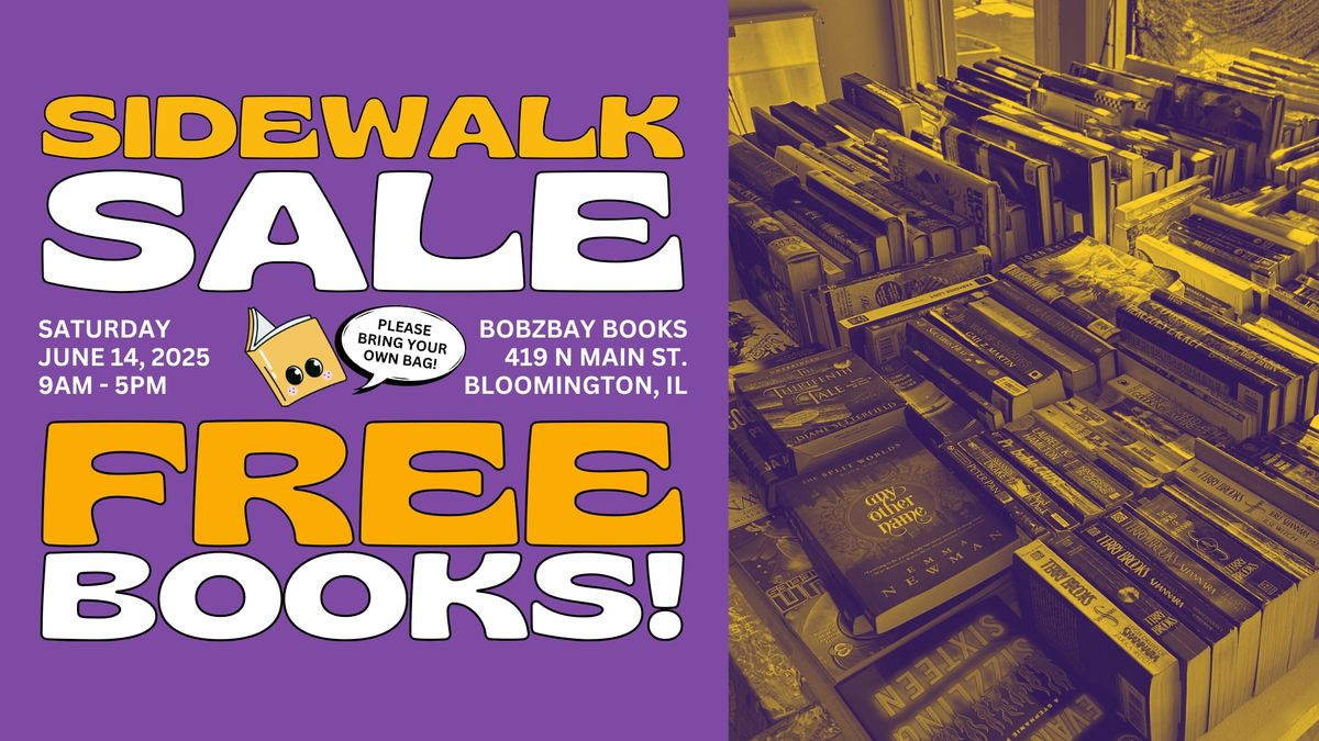 FREE BOOK SIDEWALK SALE at Bobzbay Books