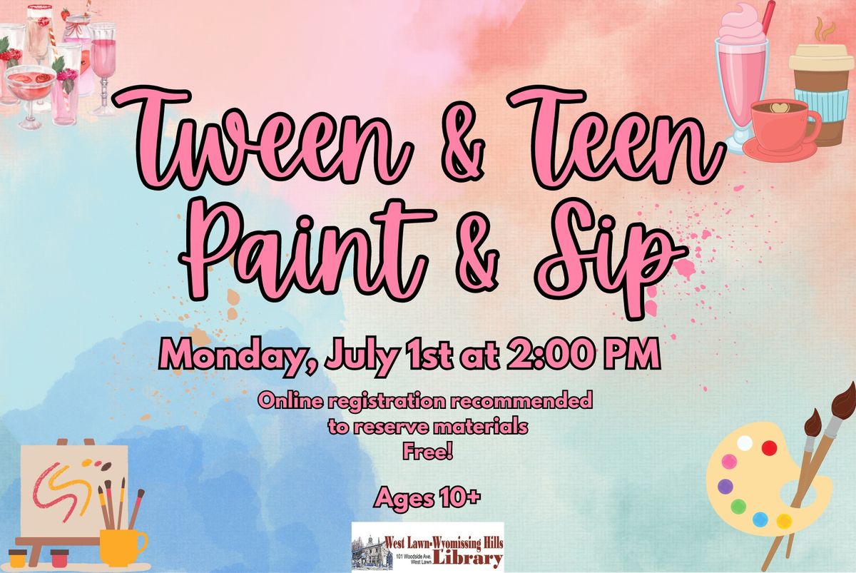 Teen & Tween Paint and Sip