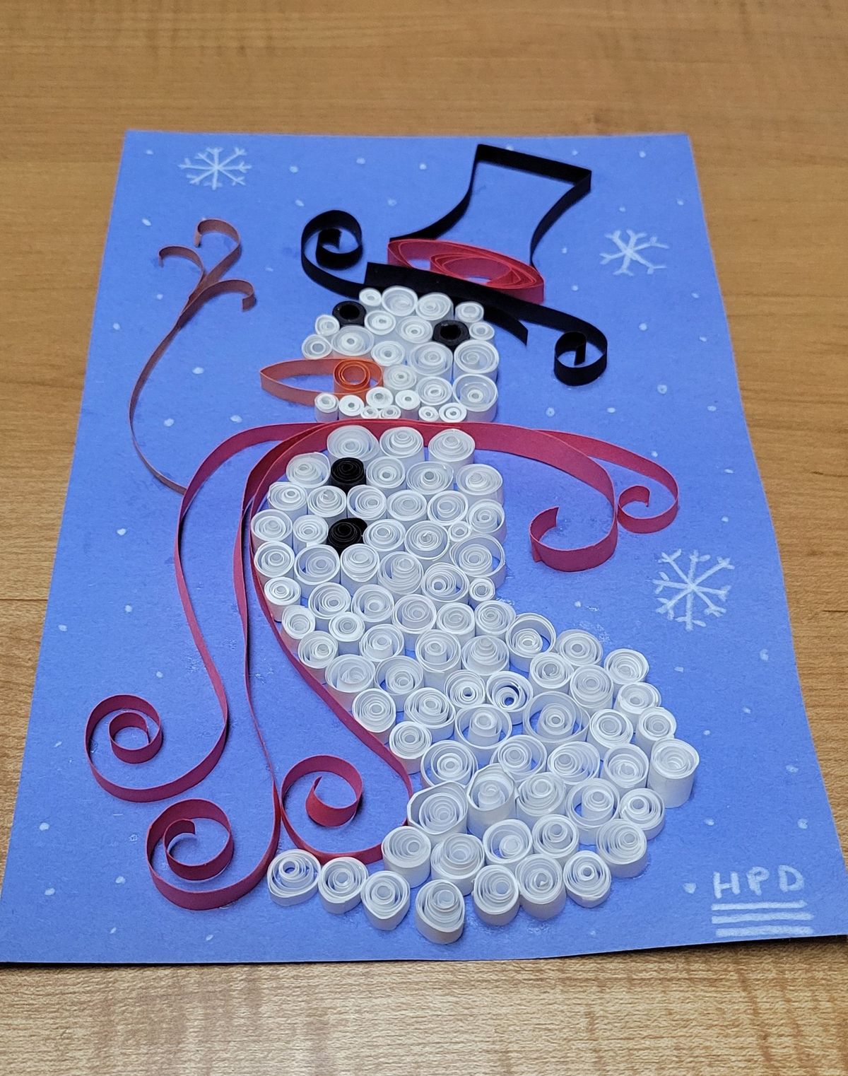 Paper Quilled Snowman