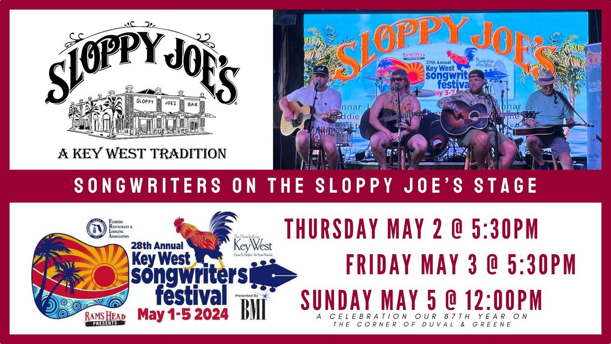 Songwriters on The Sloppy Joe's Stage