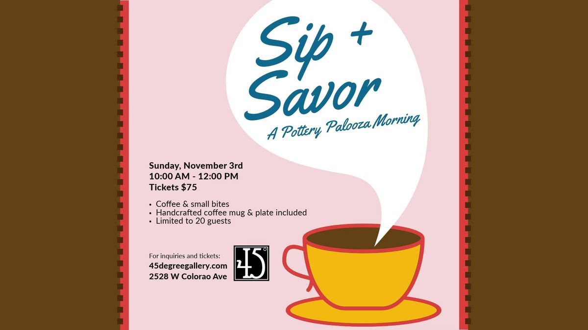 Sip & Savor: A Pottery Palooza Morning