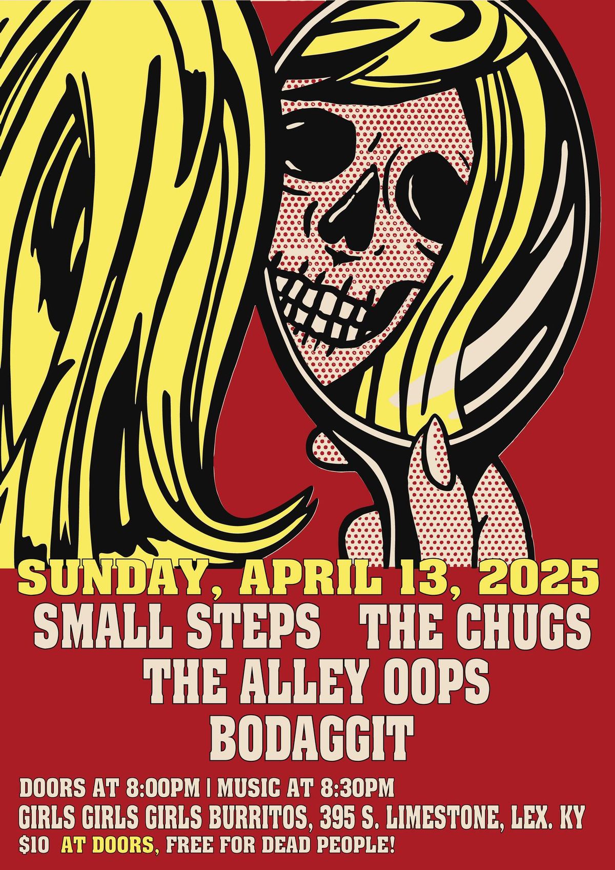 PUNK ROCK PARTY!! SMALL STEPS, THE CHUGS, THE ALLEY OOPS, & BODAGGIT LIVE at GirlsGirlsGirls!!