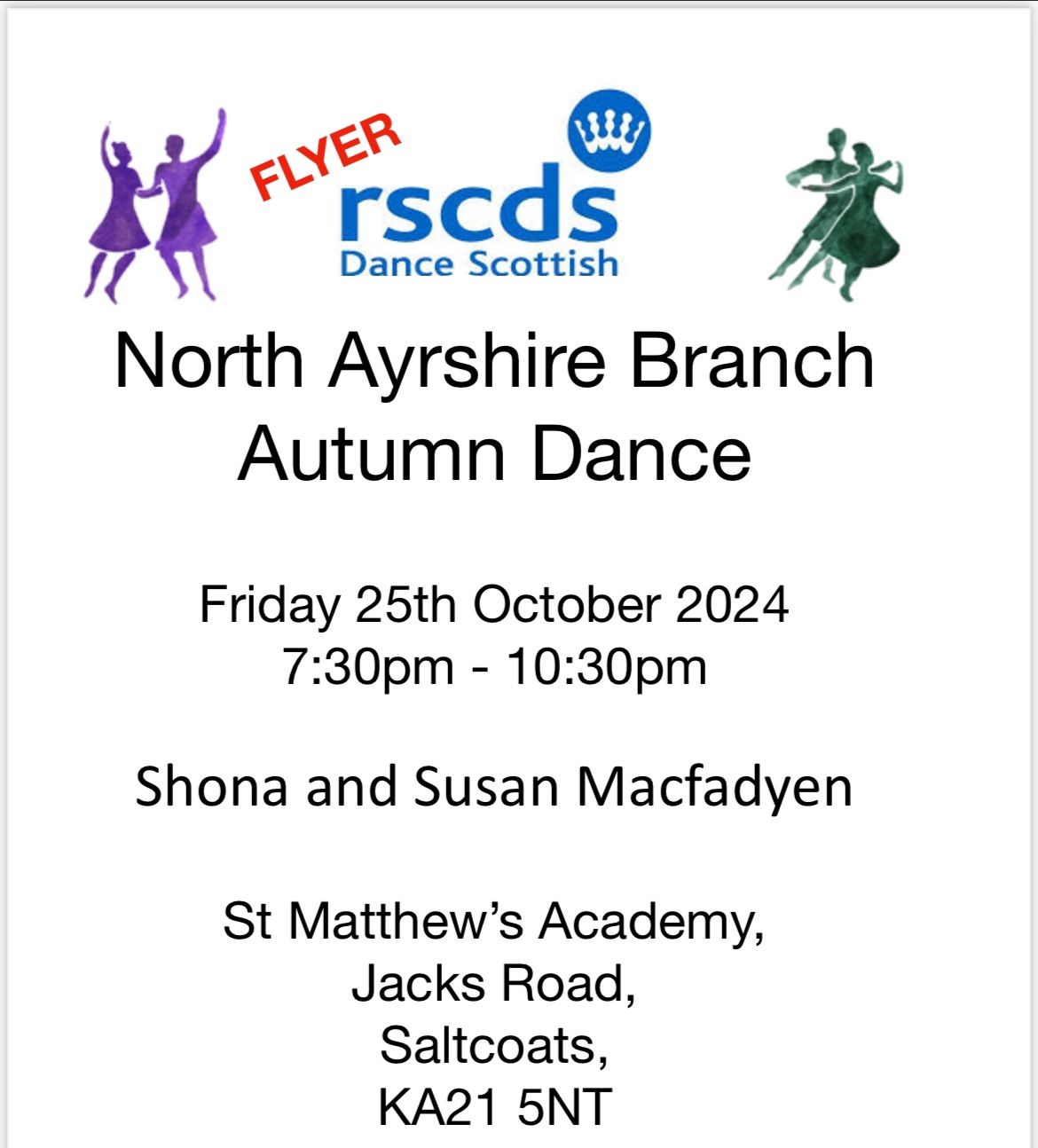 North Ayrshire Branch Autumn Dance