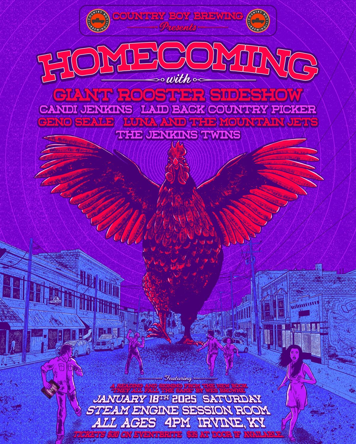 Homecoming Benefit for Byron Roberts w\/ Giant Rooster Sideshow - Presented by Country Boy Brewing