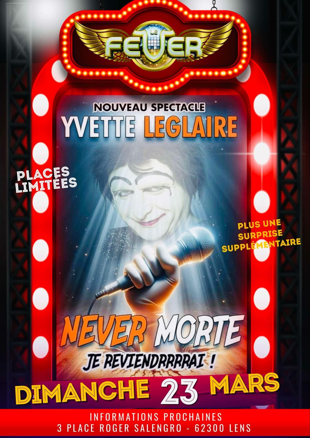 Spectacle Yvette Leglaire " Nevermorte"