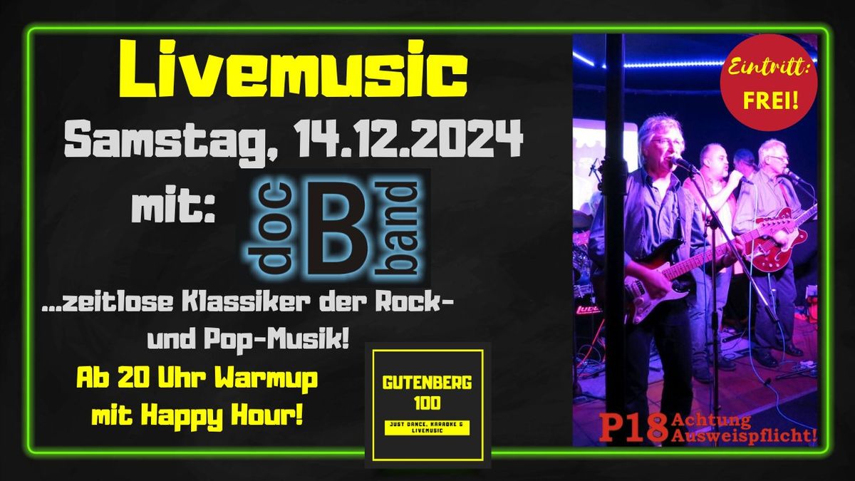 Livemusik mit: "Doc`B`Band"