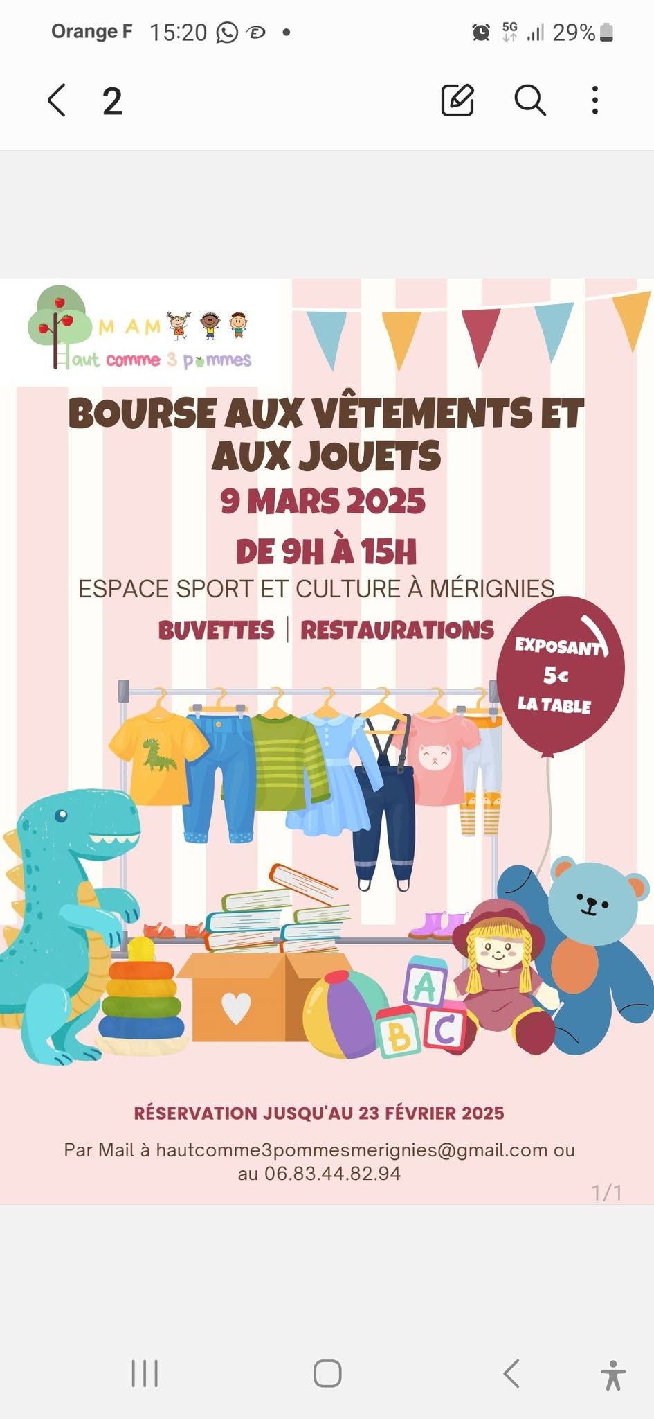 Bourse aux v\u00eatements et aux jouets