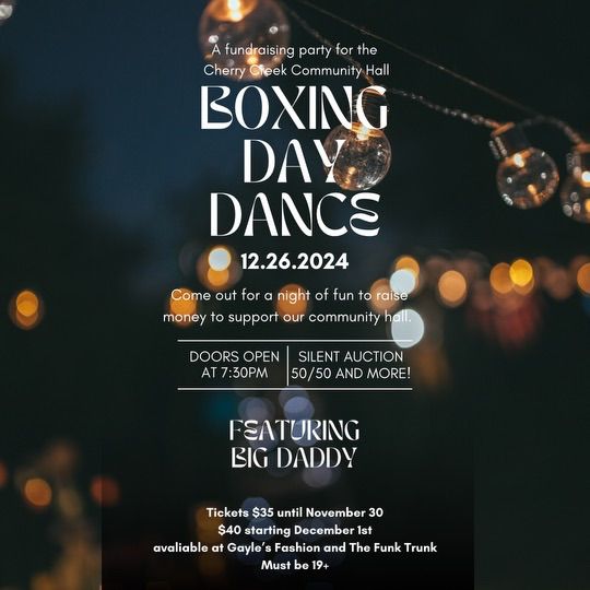 Boxing Day Dance Fundraiser 