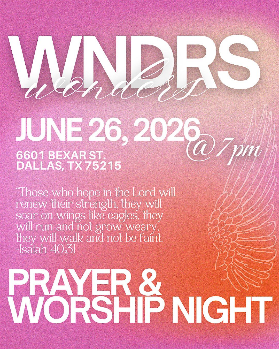 WNDRS Prayer & Worship Night