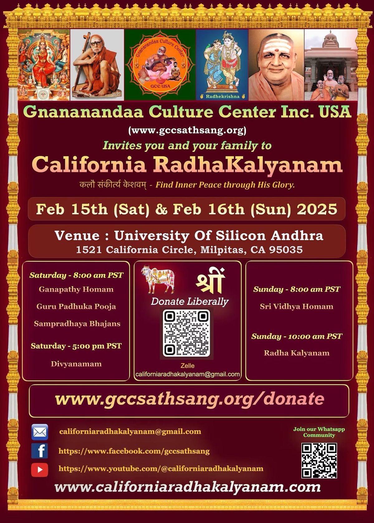 CALIFORNIA RADHA KALYANAM